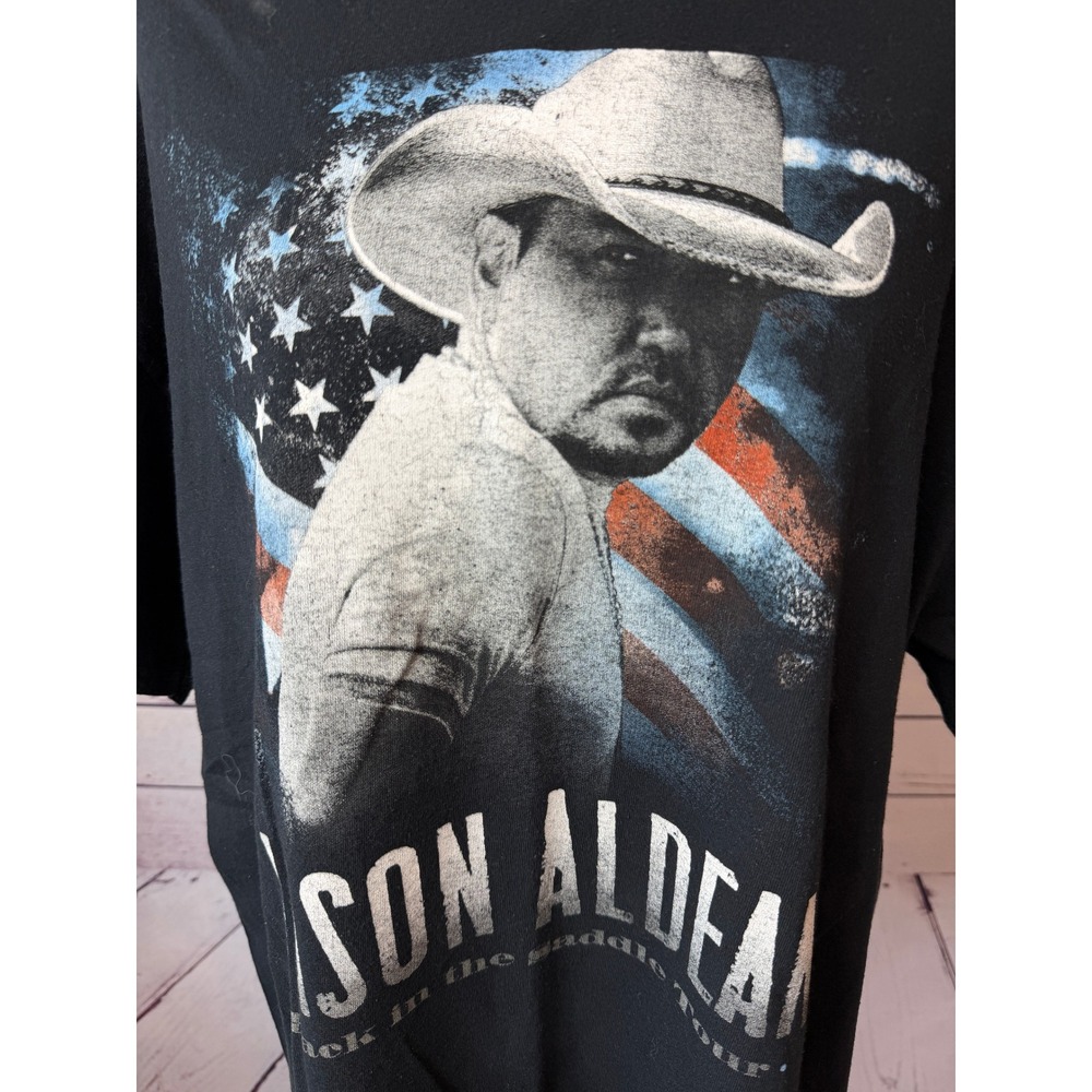 Jason Aldean T-Shirt Mens XL Back in the Saddle Tour Graphic Tee Shirt Concert